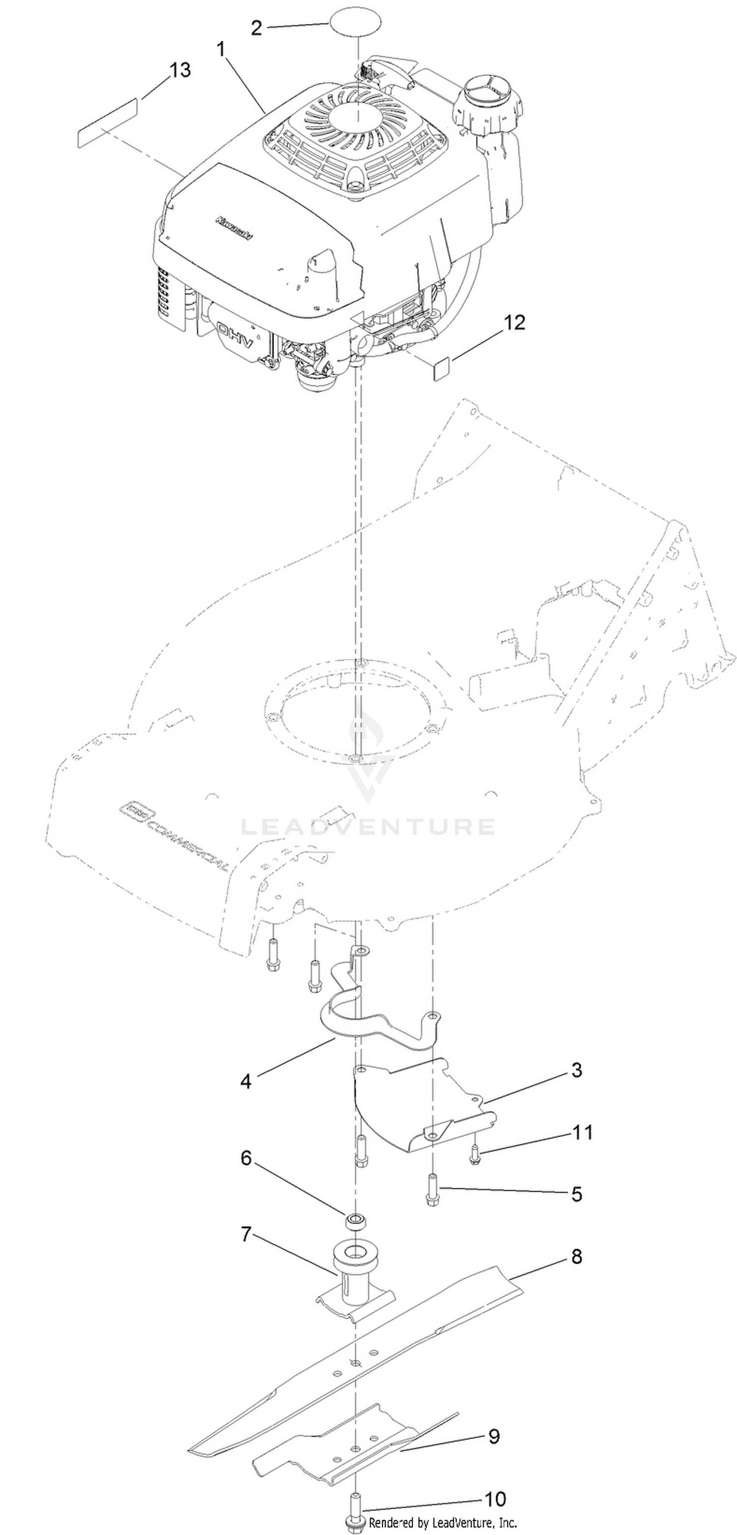 Engine and Blade Assembly
