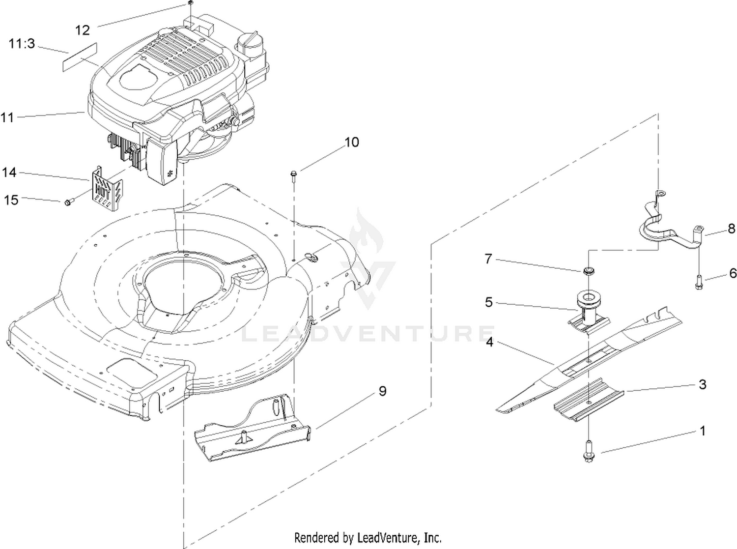 Engine and Blade Assembly