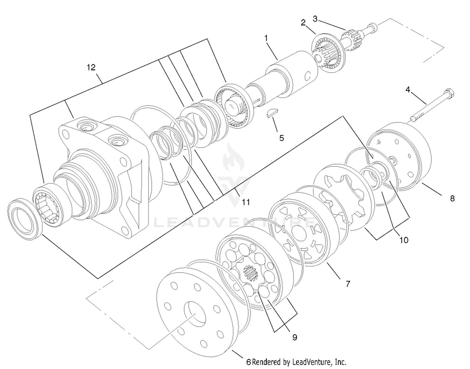 Hydraulic Motor Assembly No. 95-8693