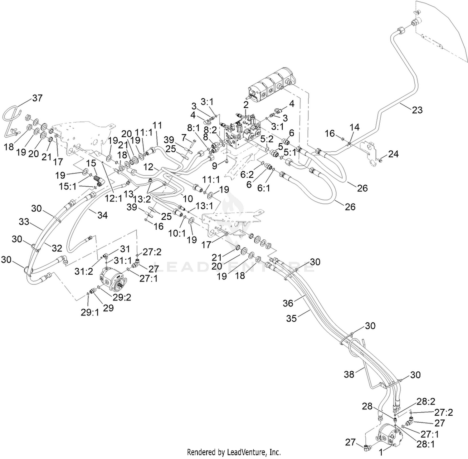 No. 1, 4 and 5 Reel Drive Hydraulic Assembly