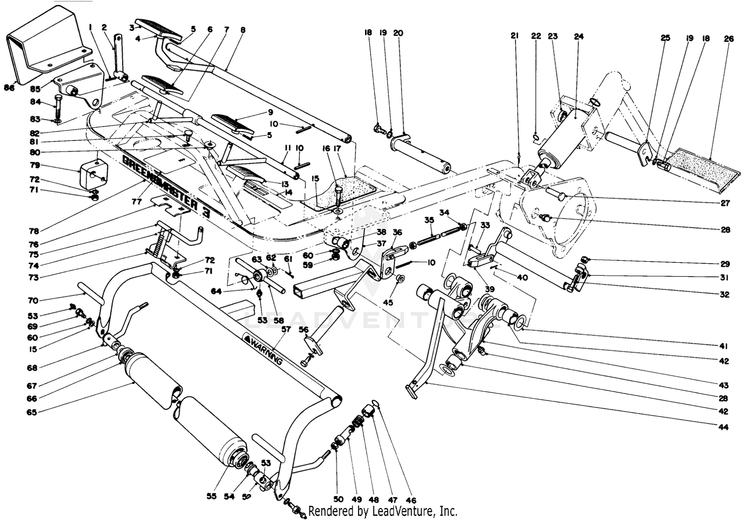 Foot Pedals And Roller Assembly