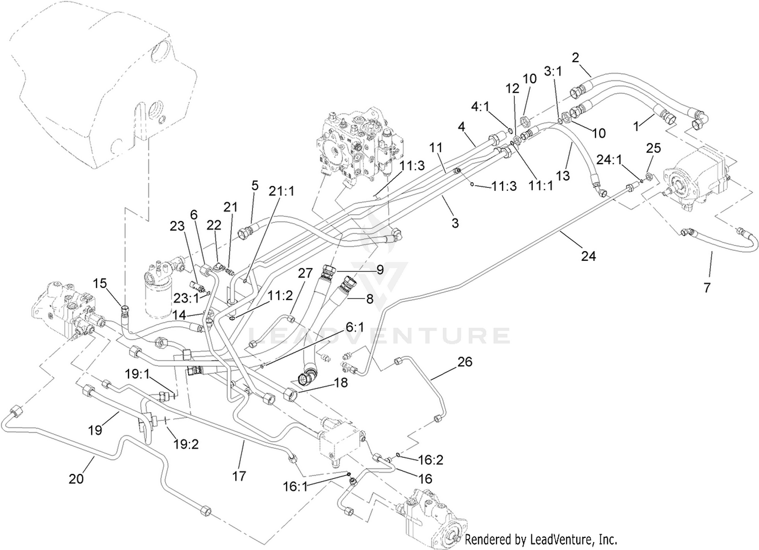 Hydraulic Traction Circuit Assembly