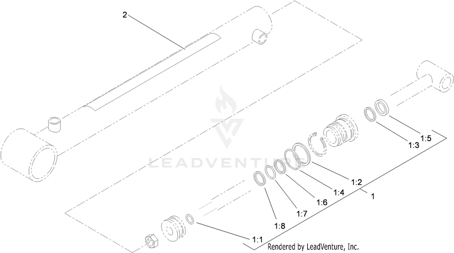 Hydraulic Cylinder Assembly No. 106-7939