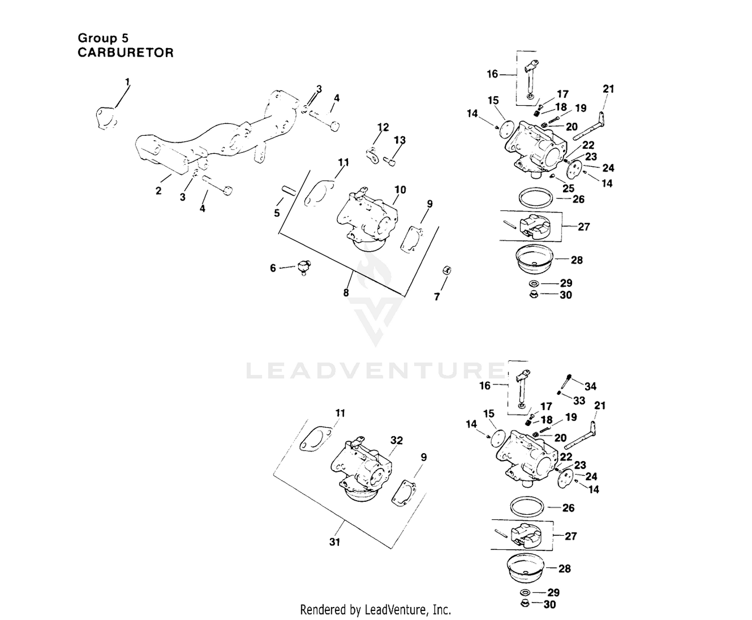 Carburetor-Engine Kohler Model No. Mv16s-Type Ps56519