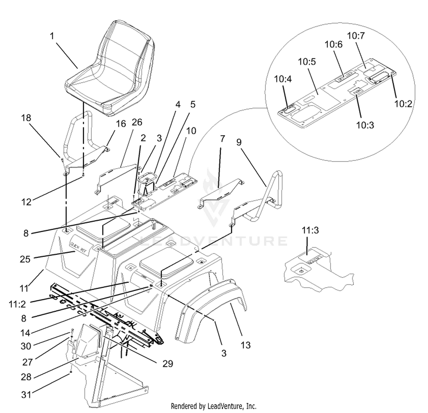 Shroud and Seat Assembly