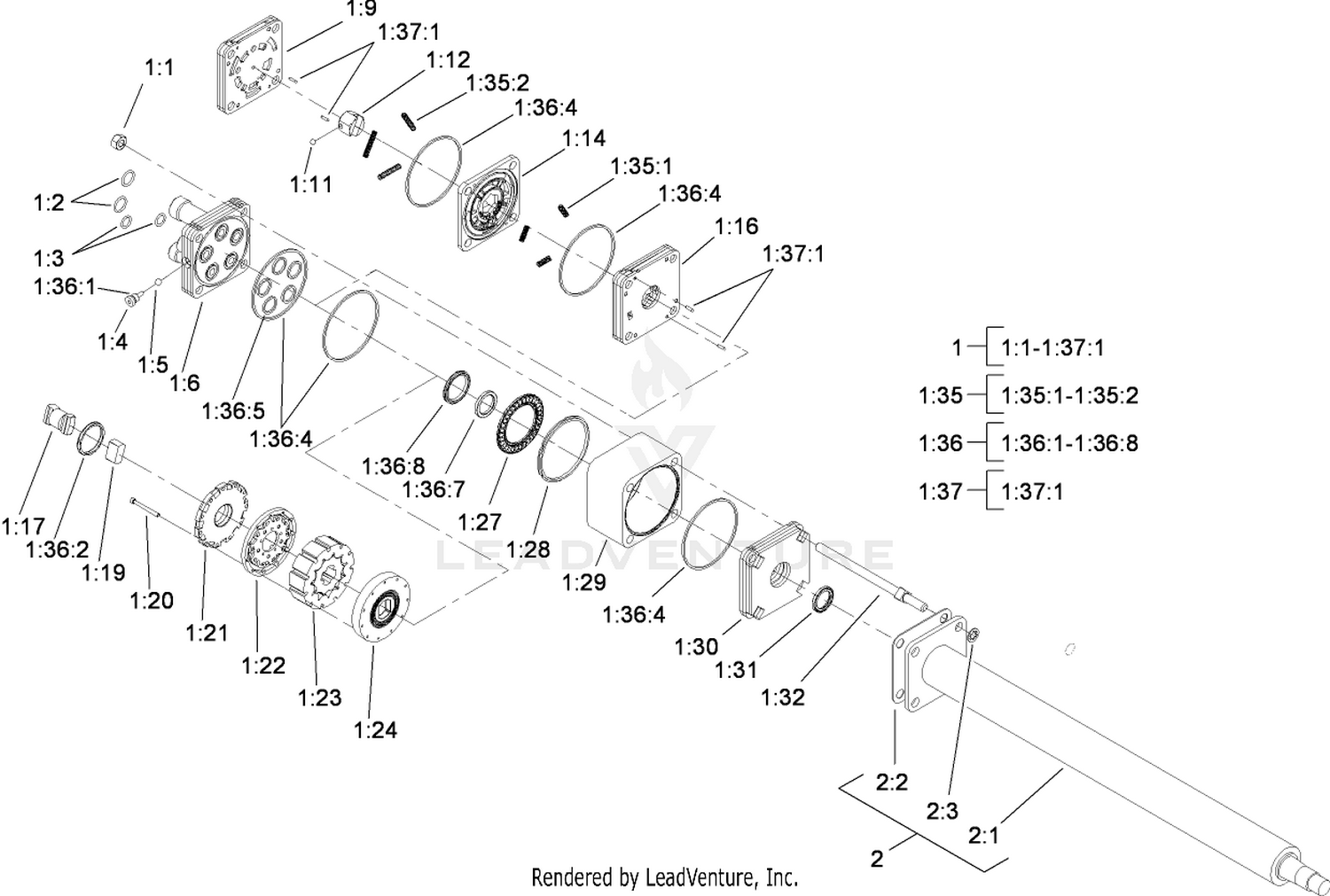 Steer Valve and Column Assembly No. 108-6557