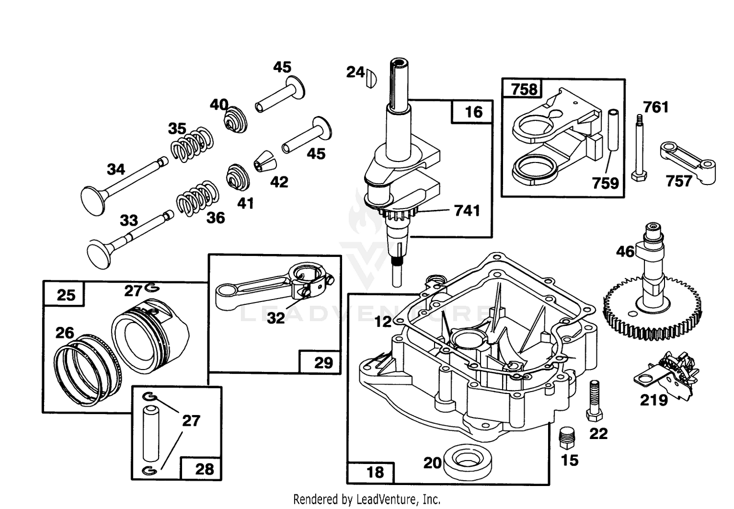 Engine Briggs  Stratton Model 286707-0452-01 2