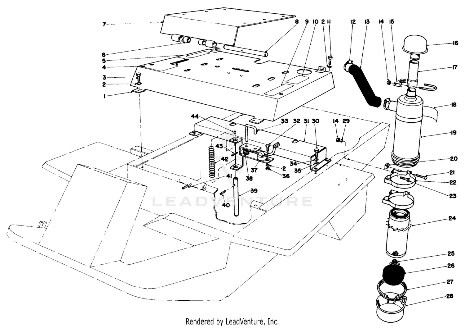 Seat Mount And Air Cleaner Assembly
