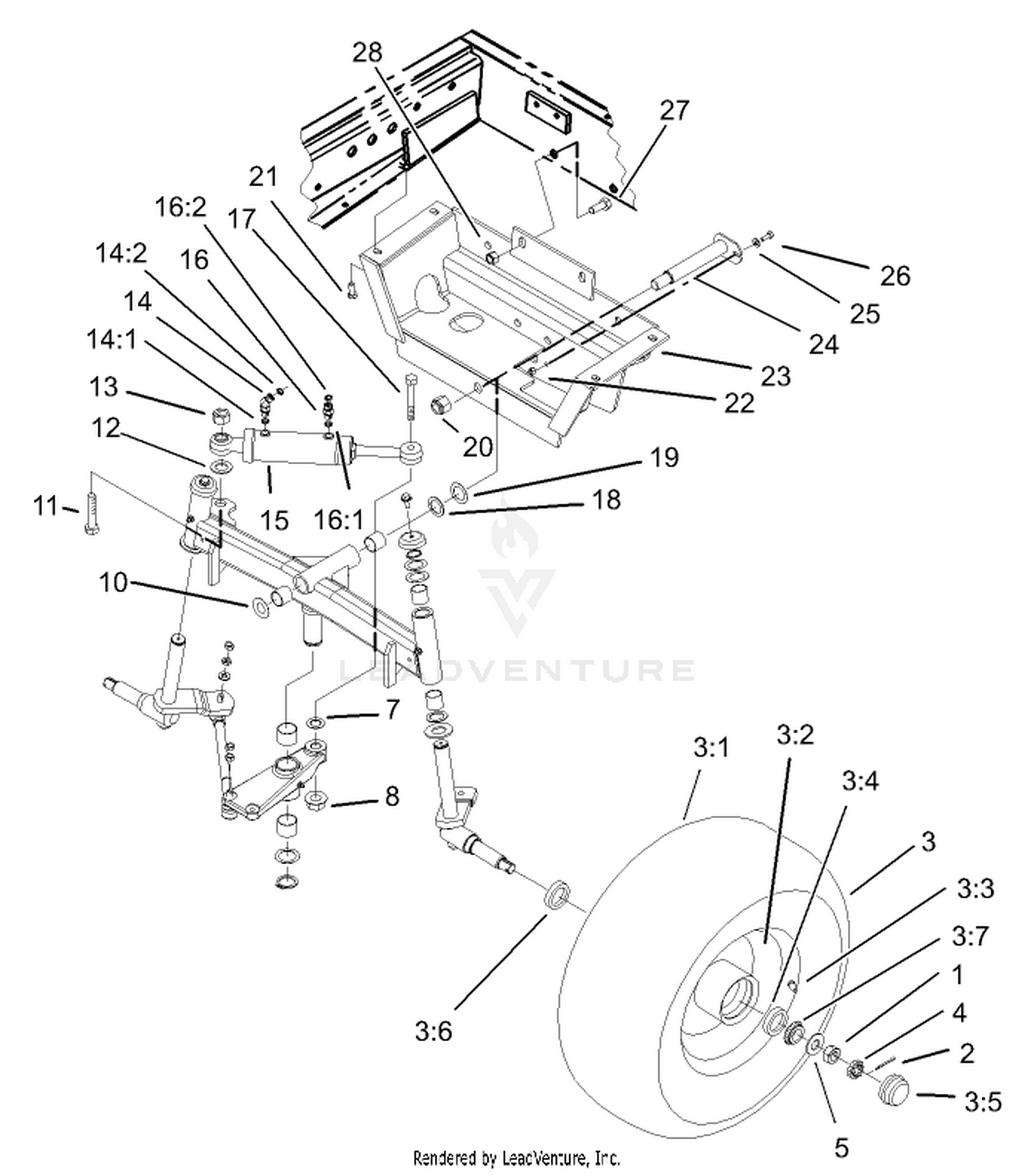 2 WD Rear Axle Assembly