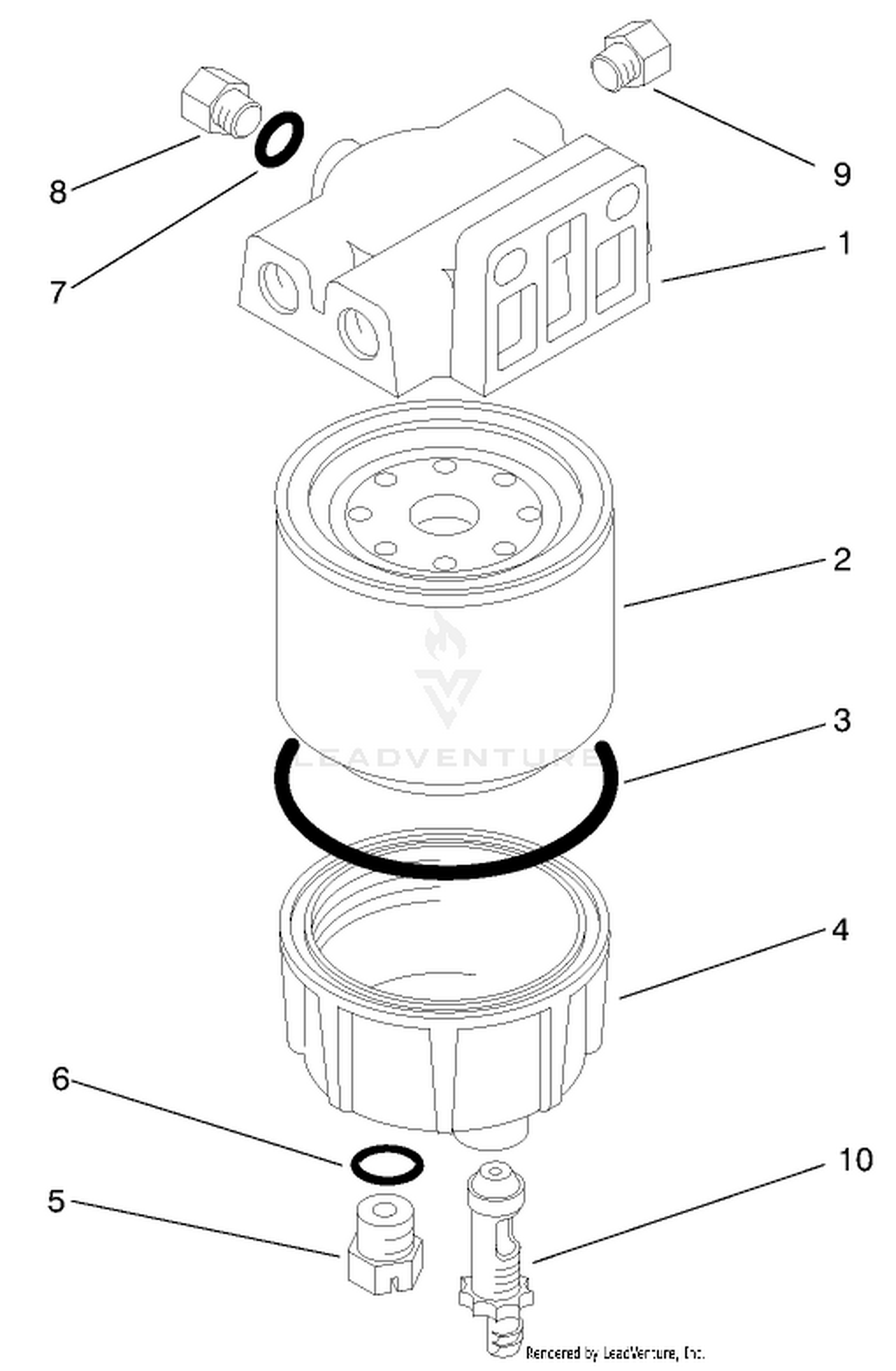 Water / Fuel Separator Filter Assembly No. 98-9305