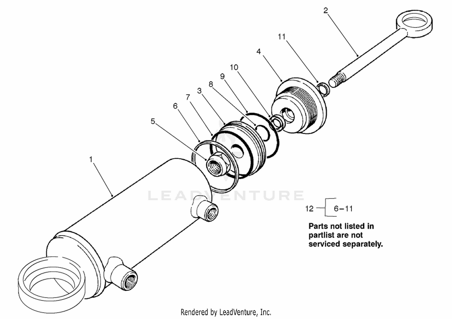Hydraulic Cylinder Assemlby No. 98-3806