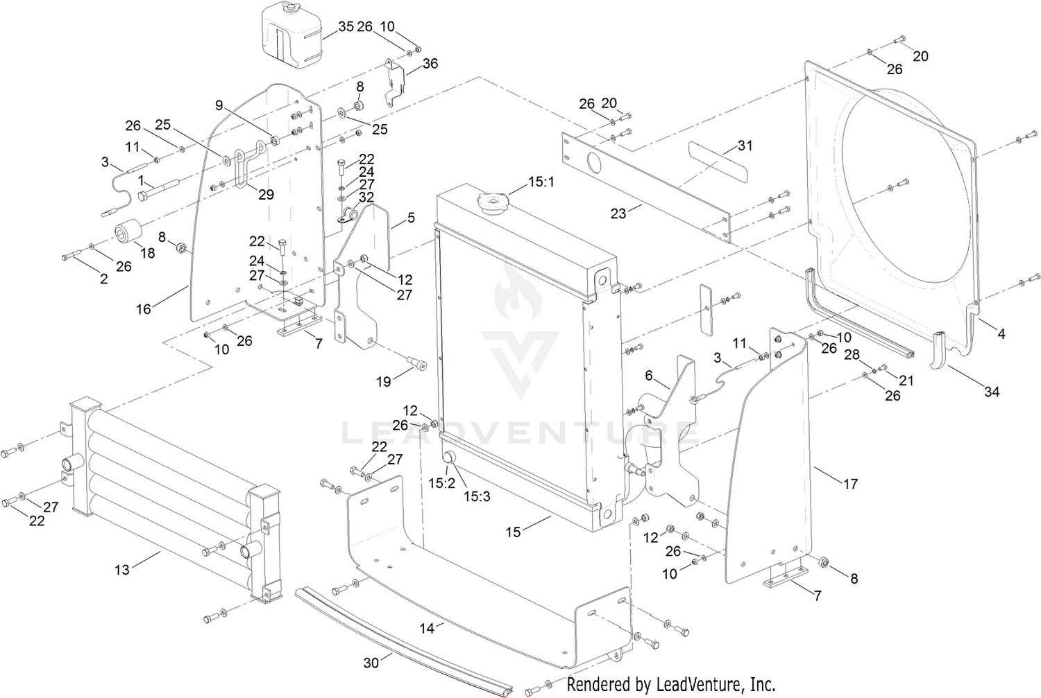 Radiatior and Shroud Assembly