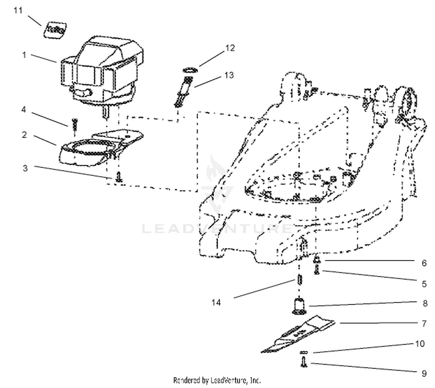 Motor and Blade Assembly