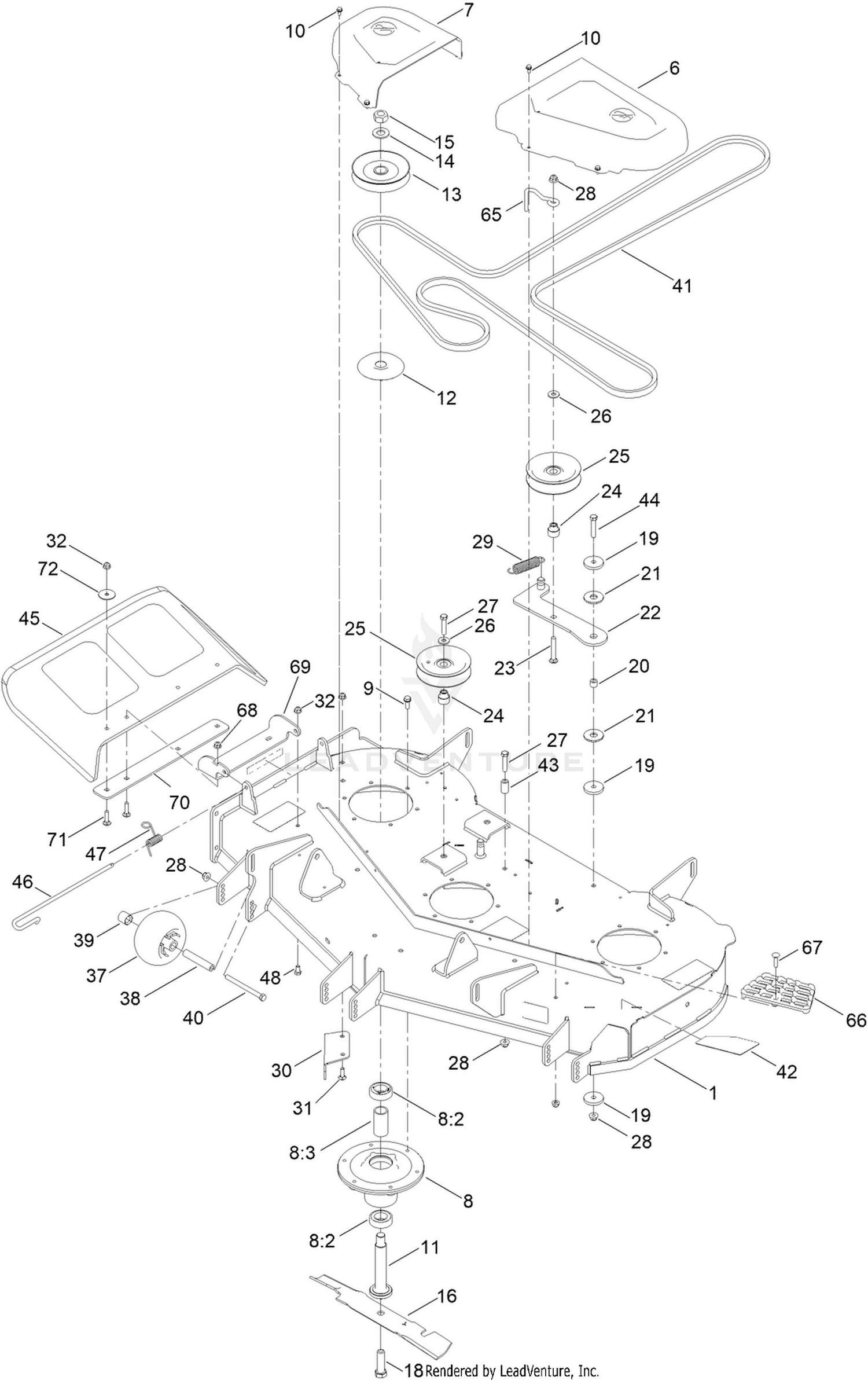 48 Inch Deck Assembly