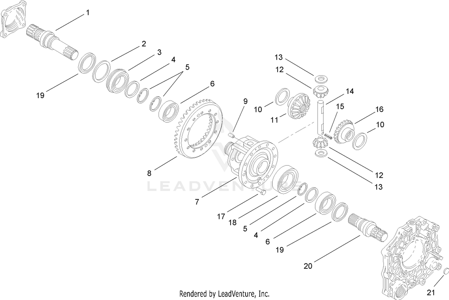 Differential Gear Assembly  Transaxle Assembly No. 104-9078
