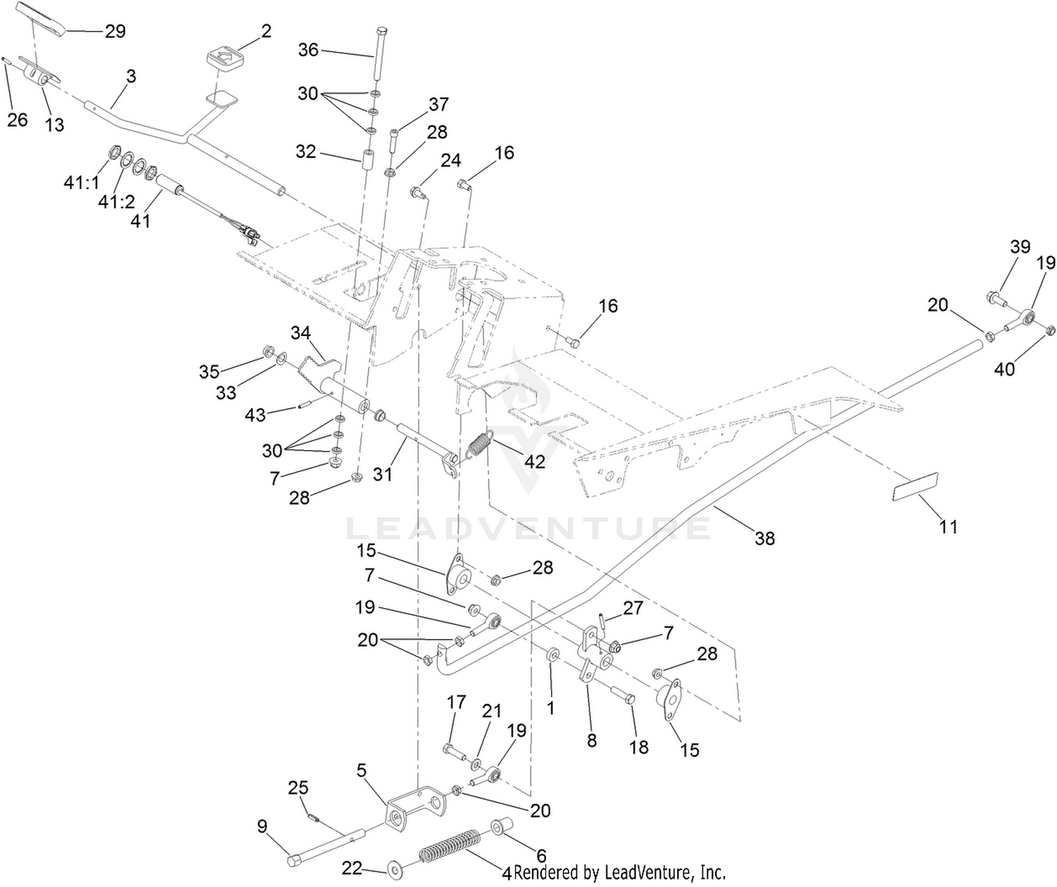 Forward/Reverse Pedal Assembly