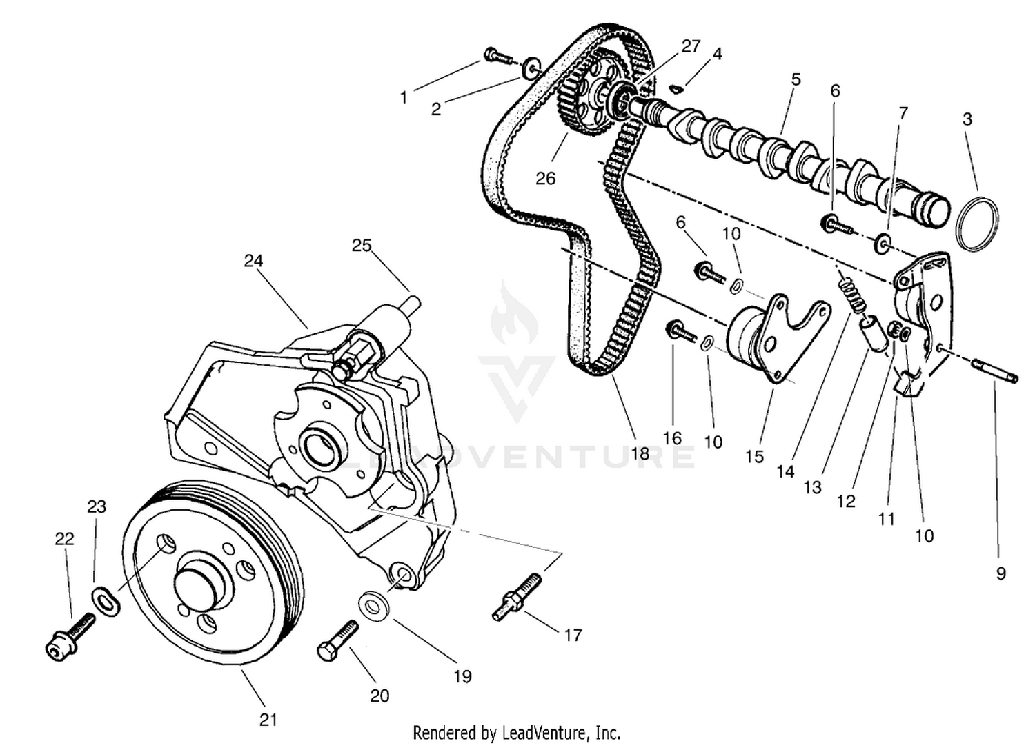 Camshaft  Fan Support Assembly