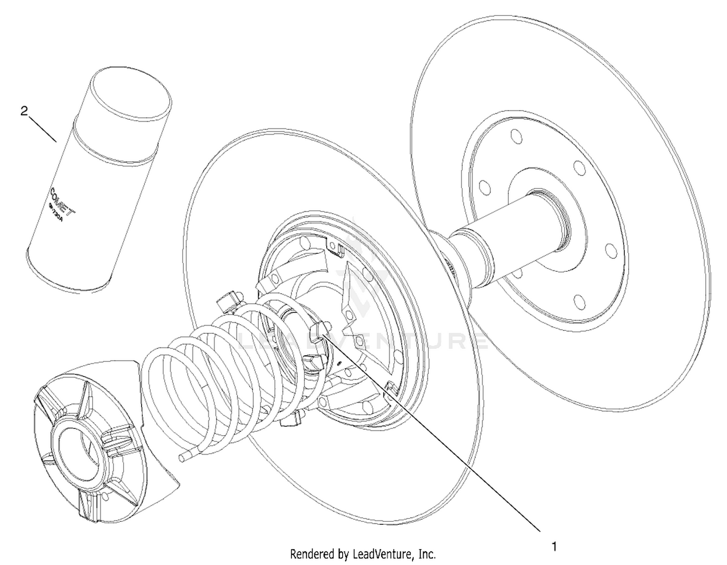 Driven Clutch Assembly No. 99-7104