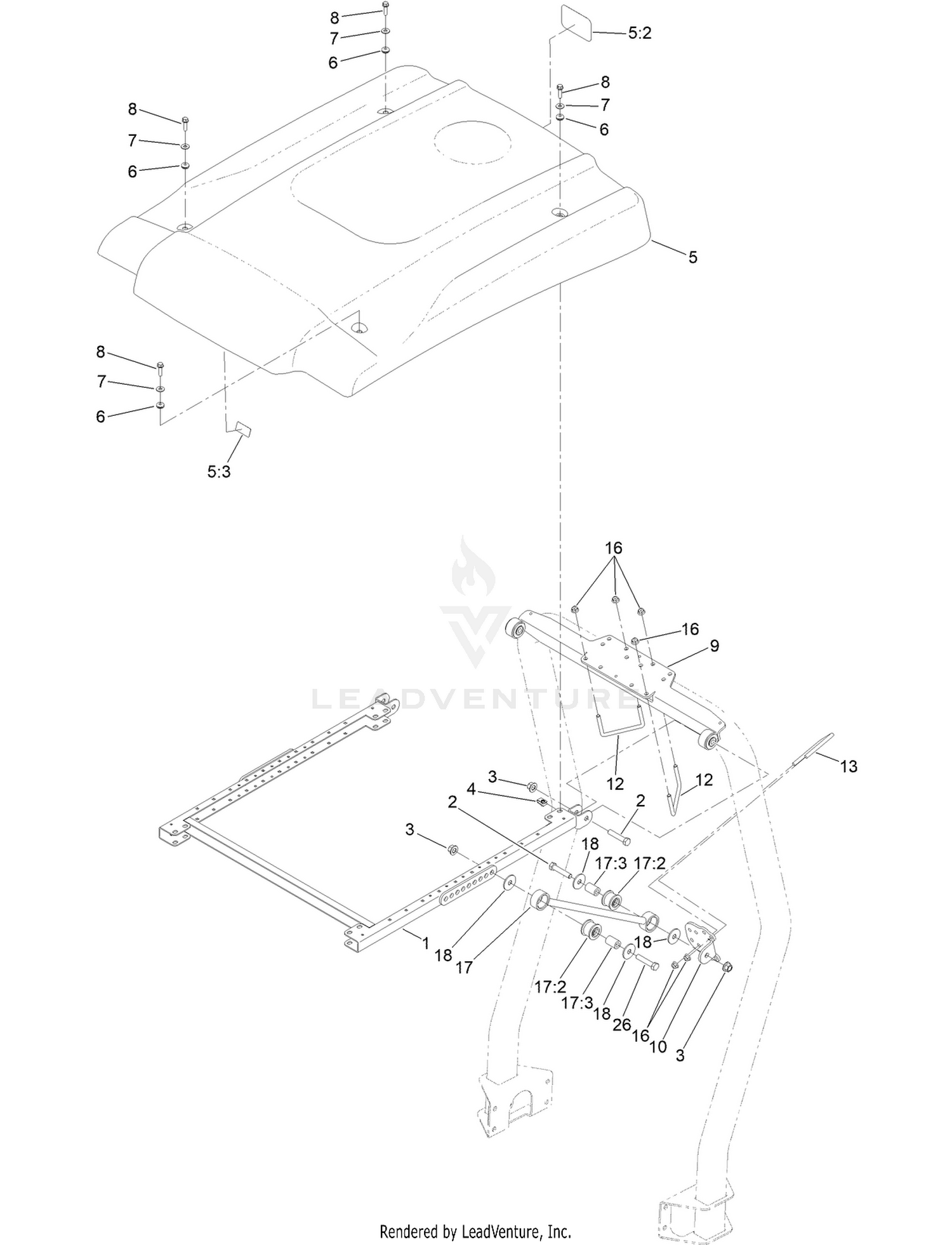 Reelmaster 5000 Series Sunshade Assembly