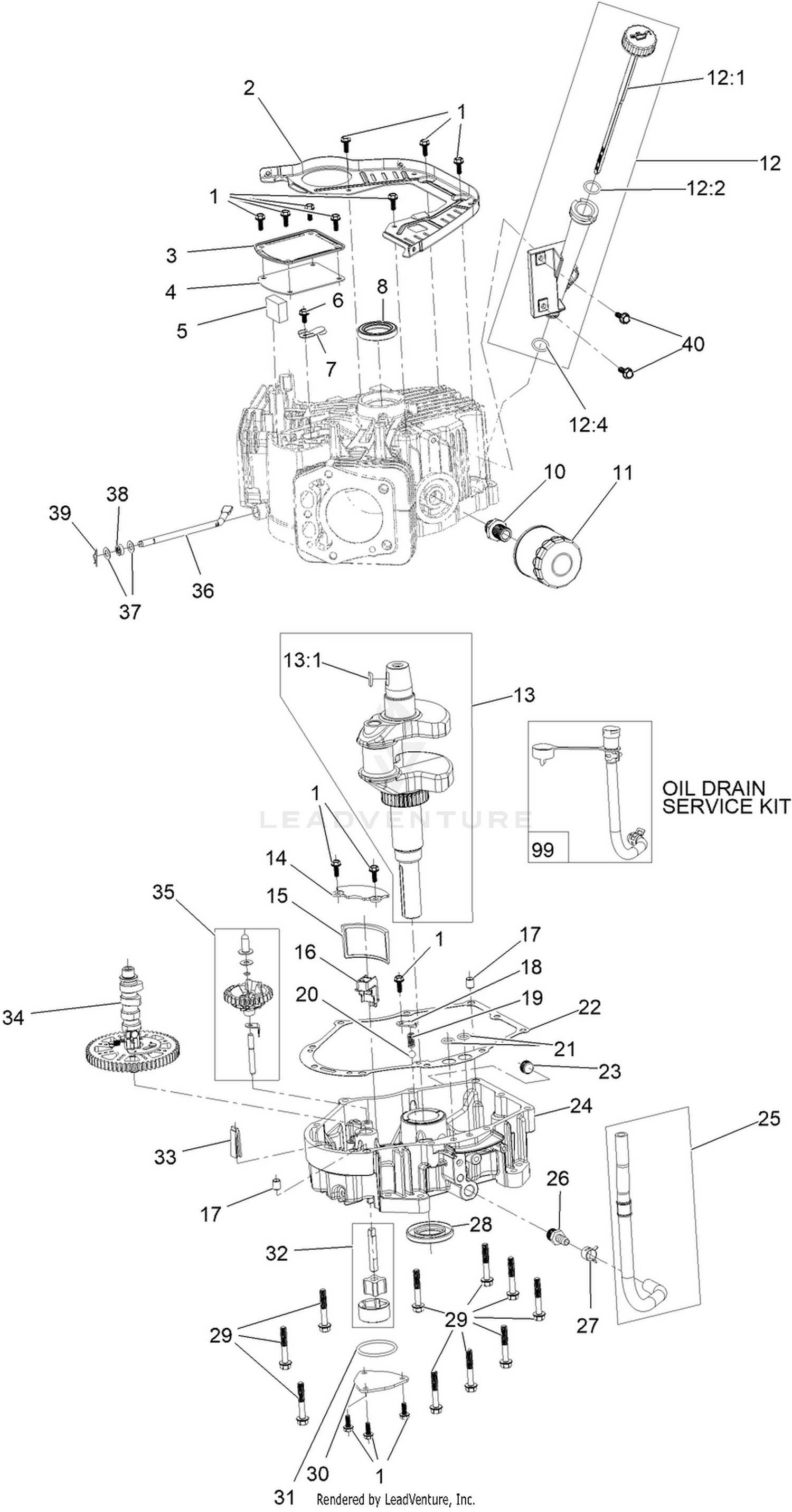 Crankcase and Crankshaft Assembly