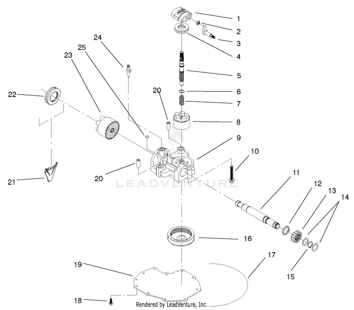 Hydrostatic Transmission No. 104-2465 Cylinder Block Assembly