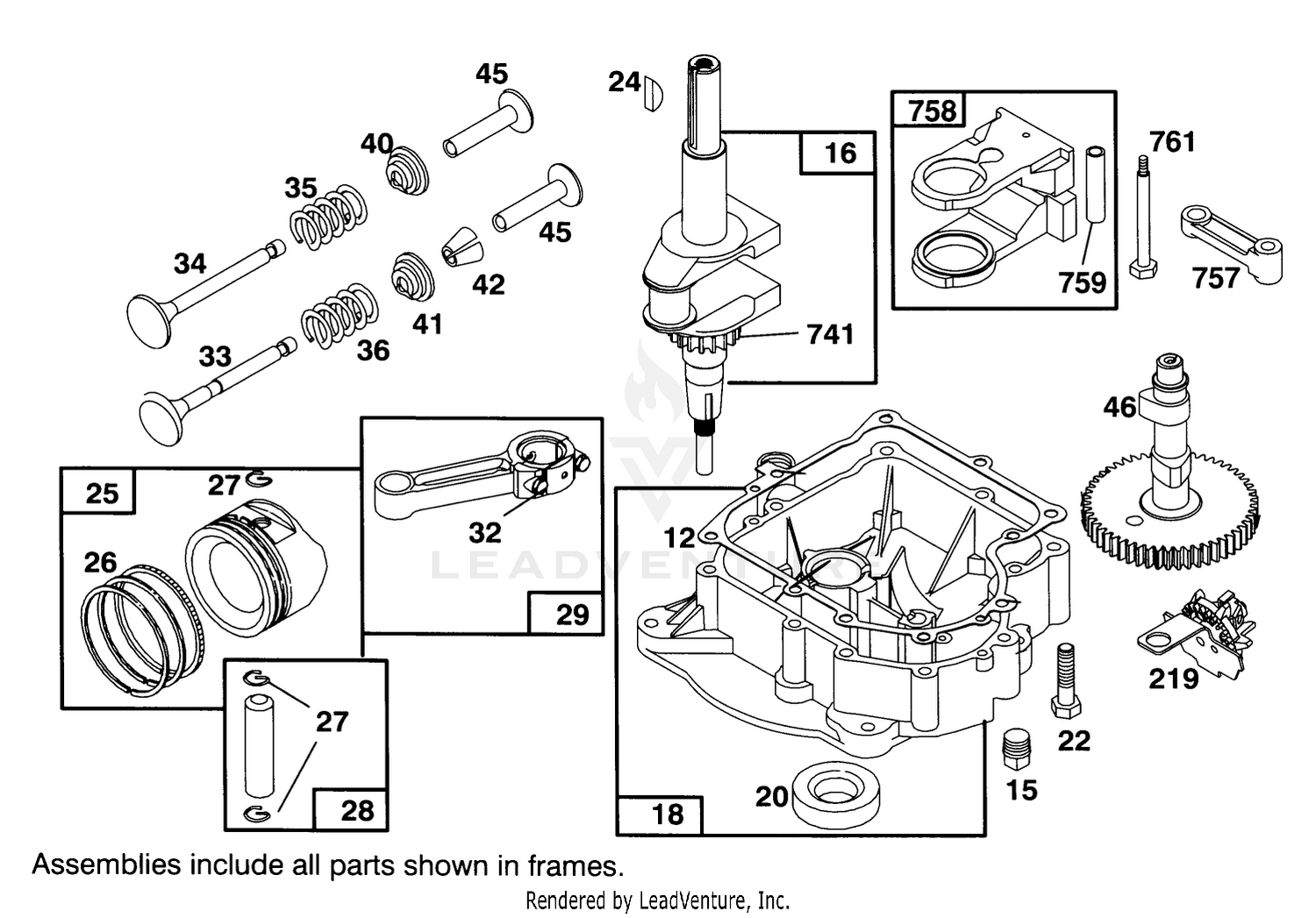 Engine Briggs  Stratton Model 286707-0452-01 2