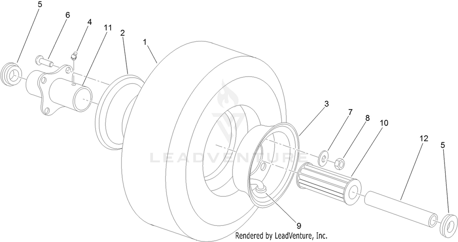 Pneumatic Tire and Wheel Assembly No. 54-8810