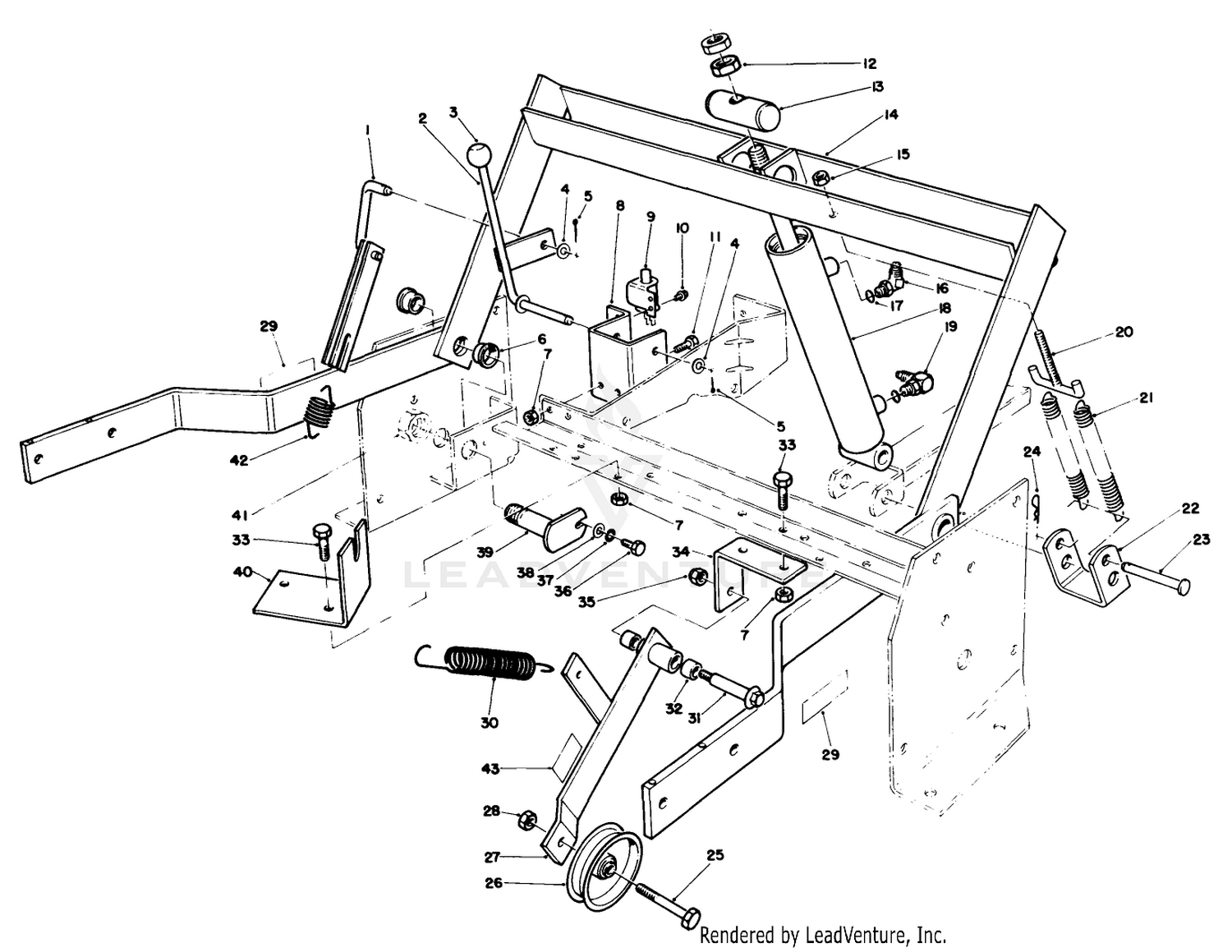 Parking Brake  Lift Frame Assembly