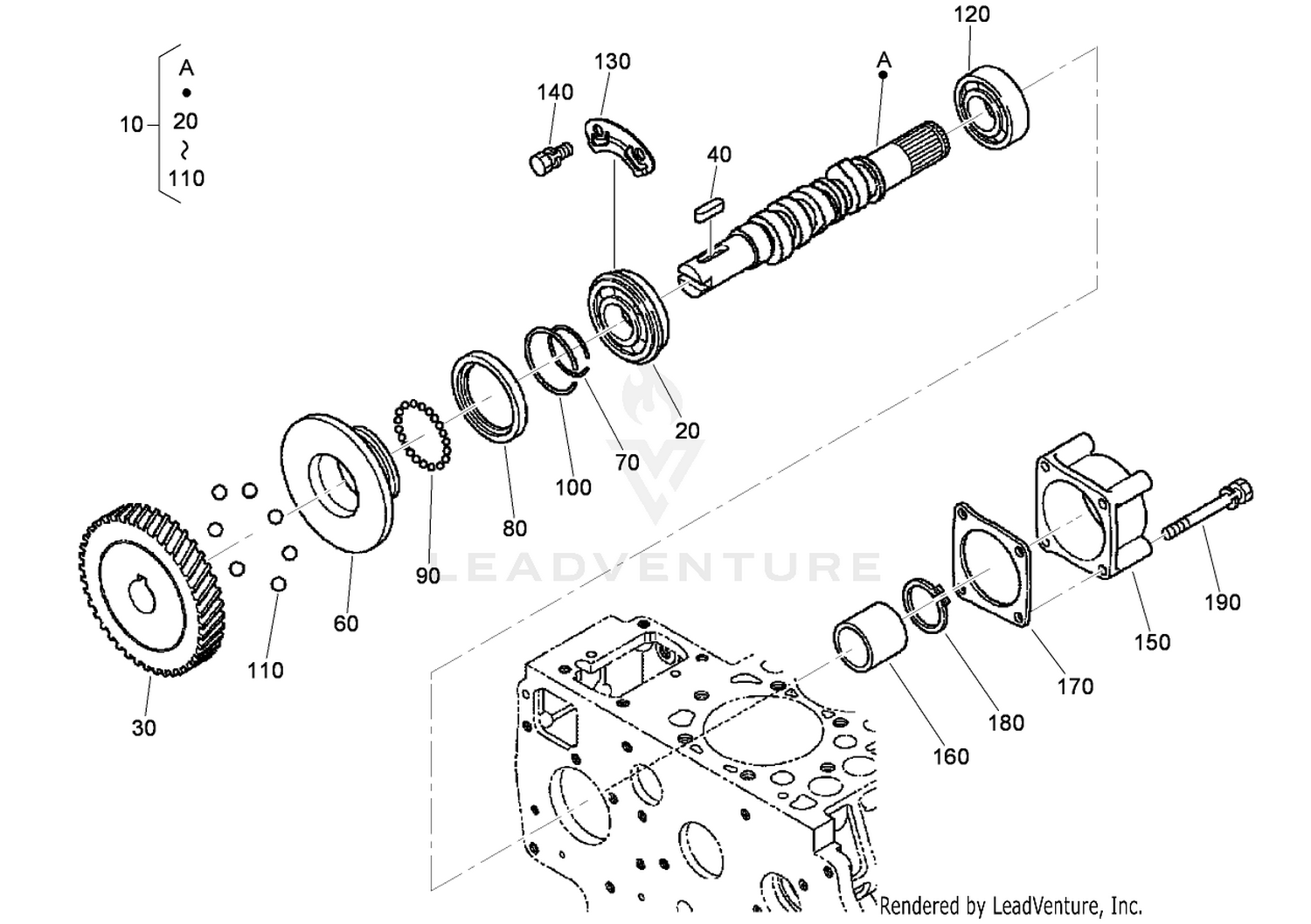 Fuel Camshaft and Governor Shaft Assembly