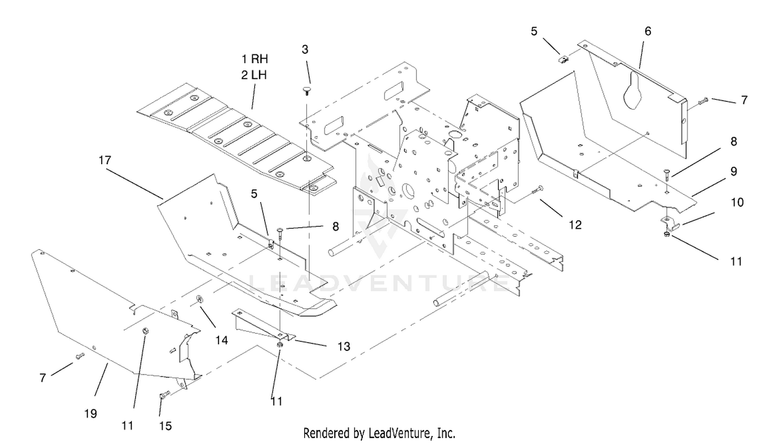 Footrest  Hoodstand Side Covers Assembly