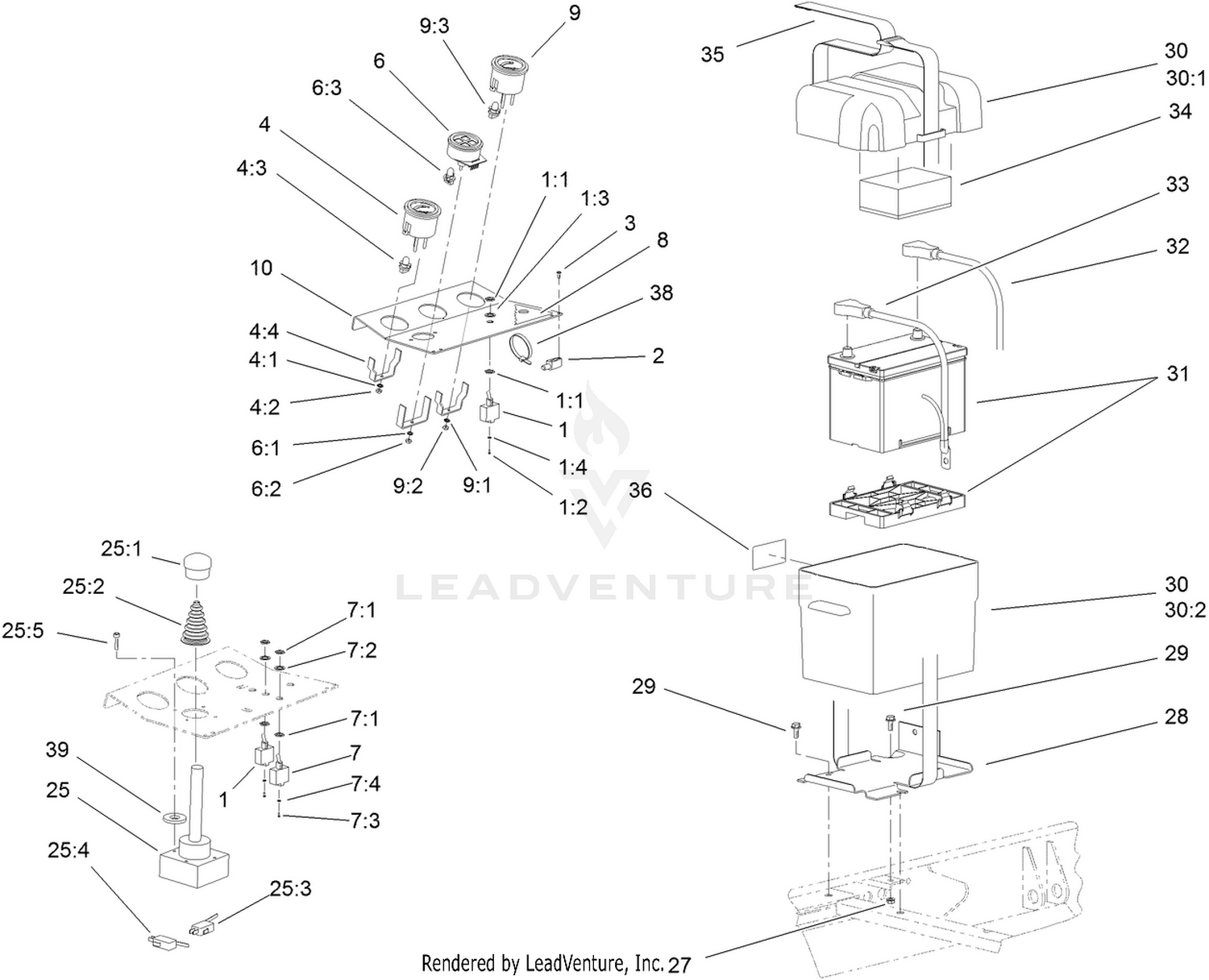 Control Console and Battery Assembly