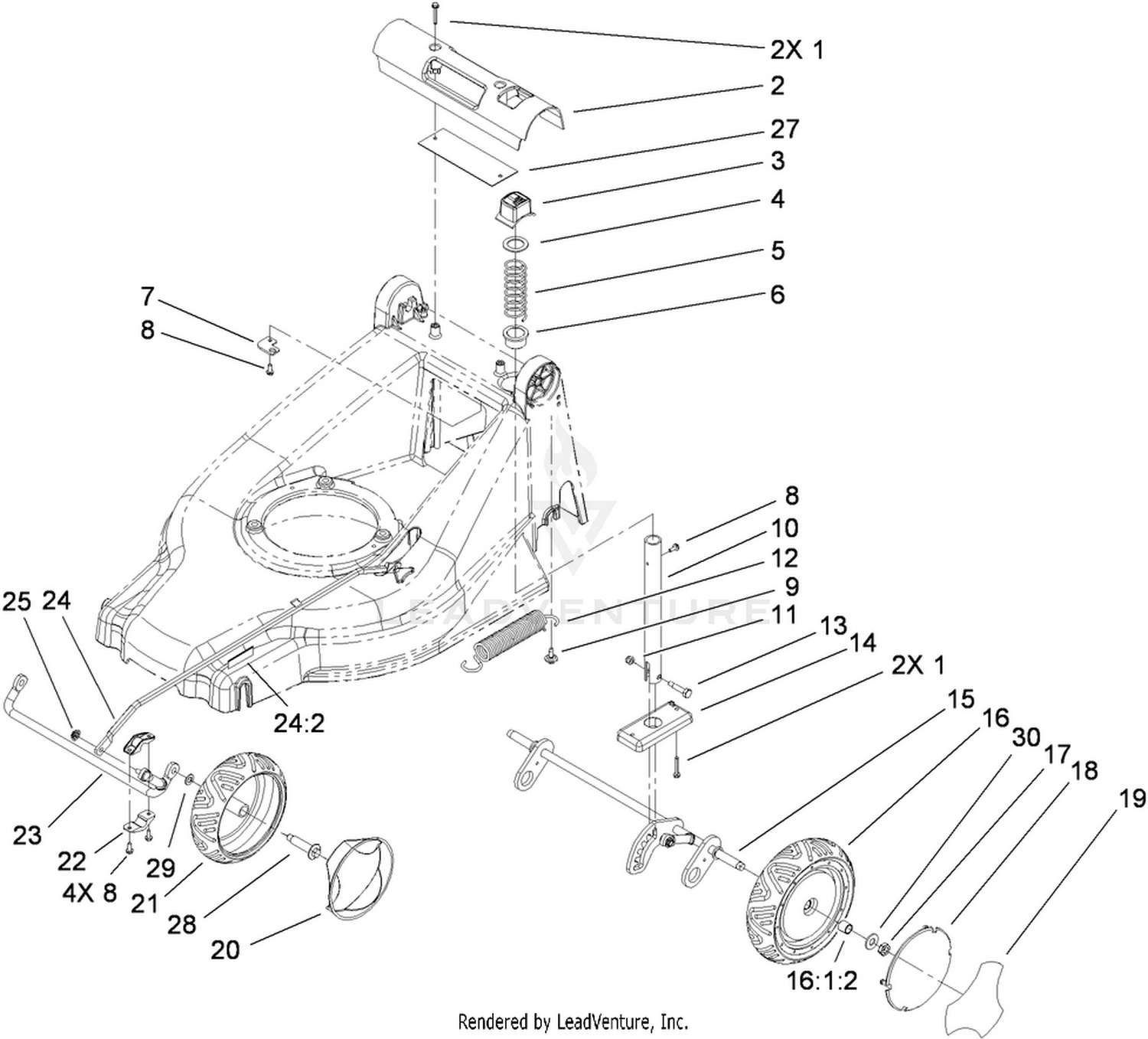 Height-of-Cut and Wheel Assembly