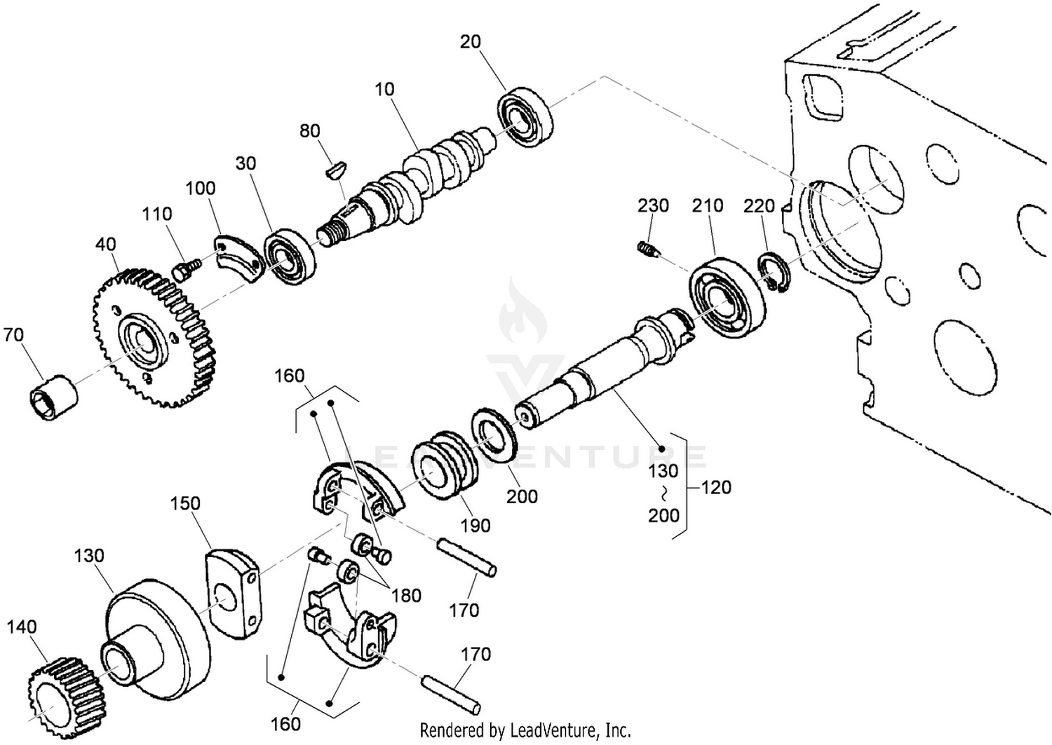 Fuel Camshaft and Governor Shaft Assembly