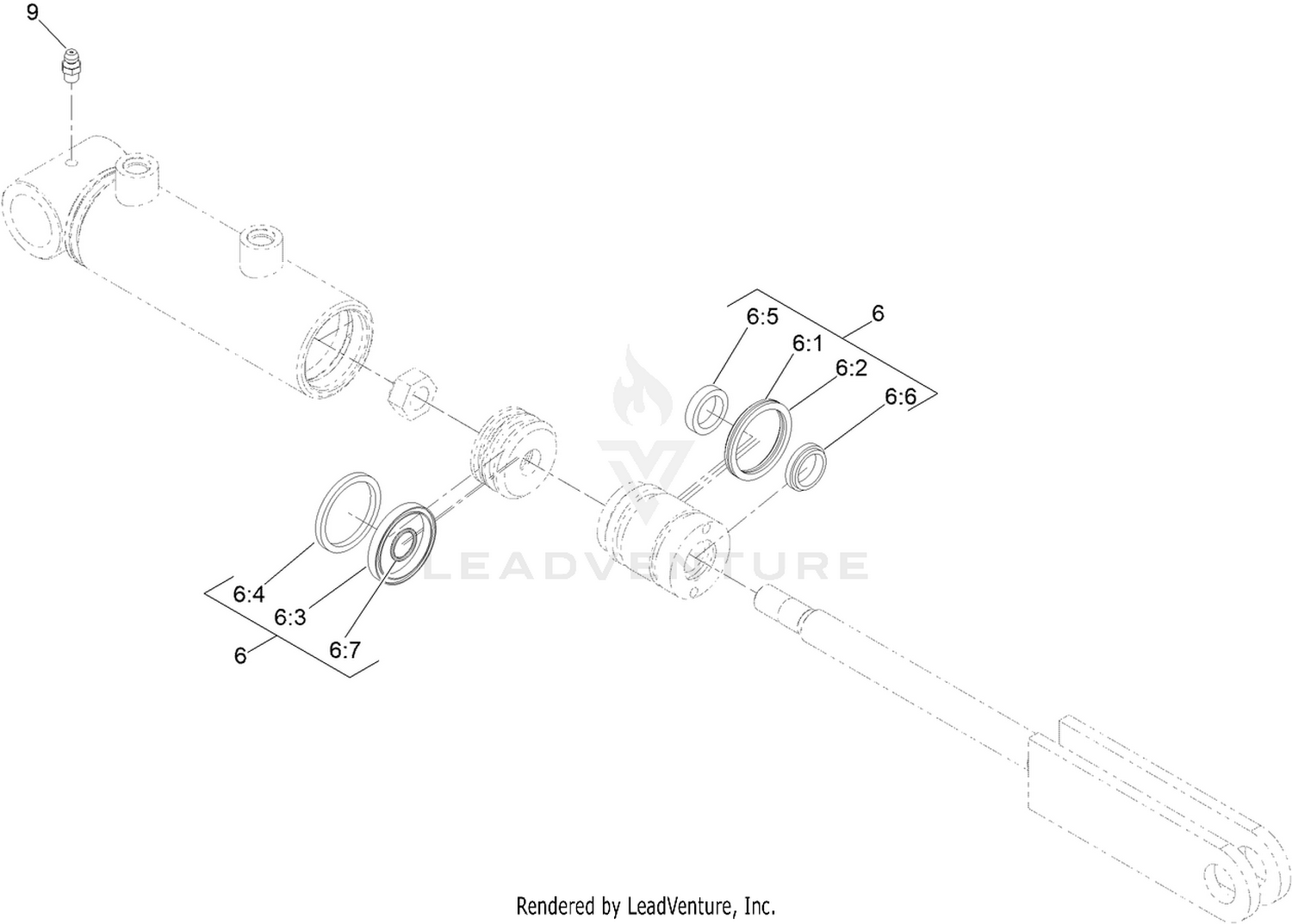 Hydraulic Cylinder Assembly No. 163-3532