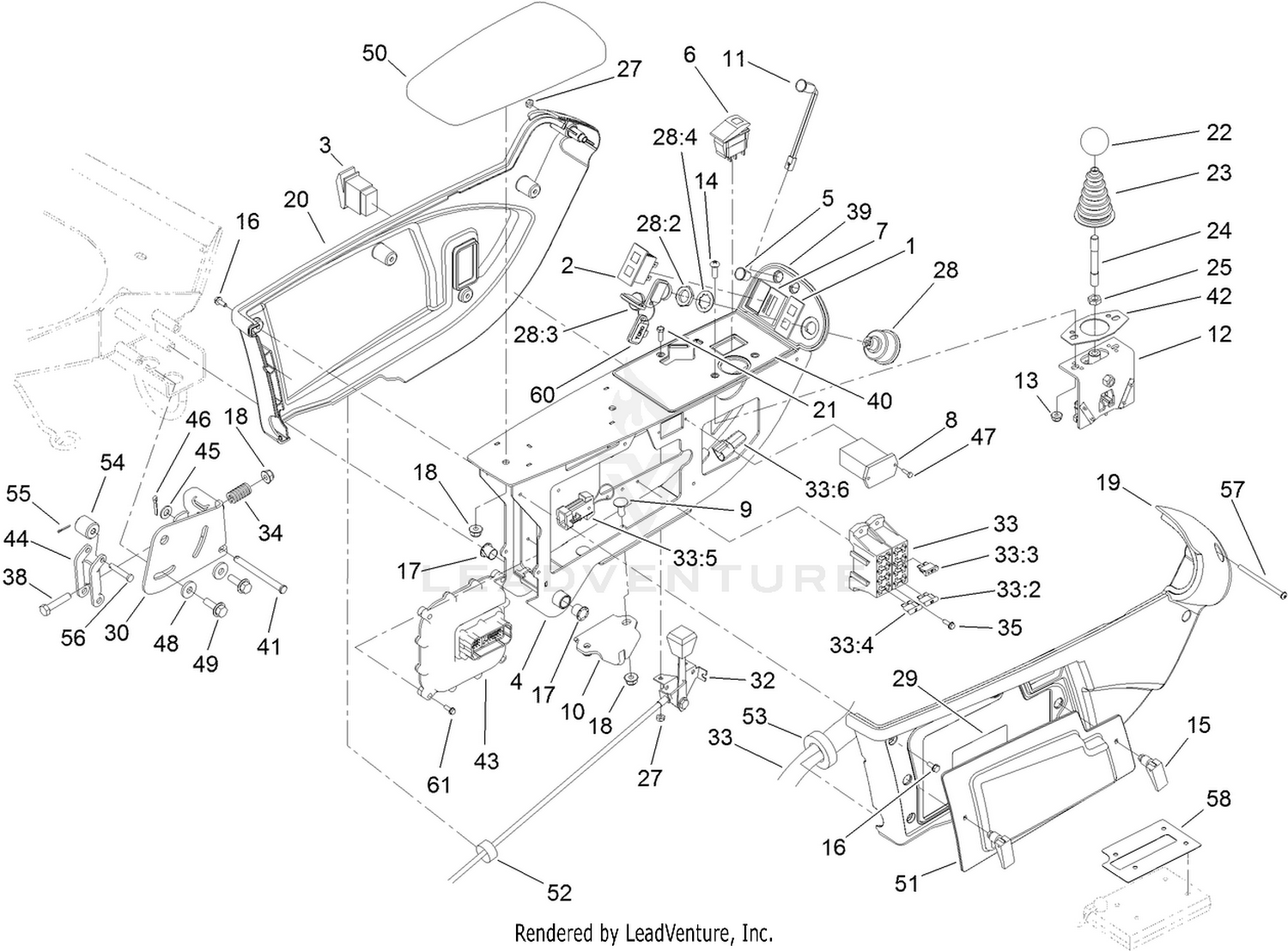 Console and Control Arm Assembly
