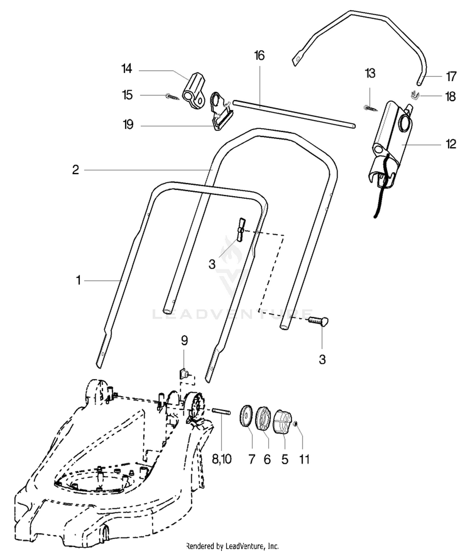 Handle Parts Model-No. 21070, 21071