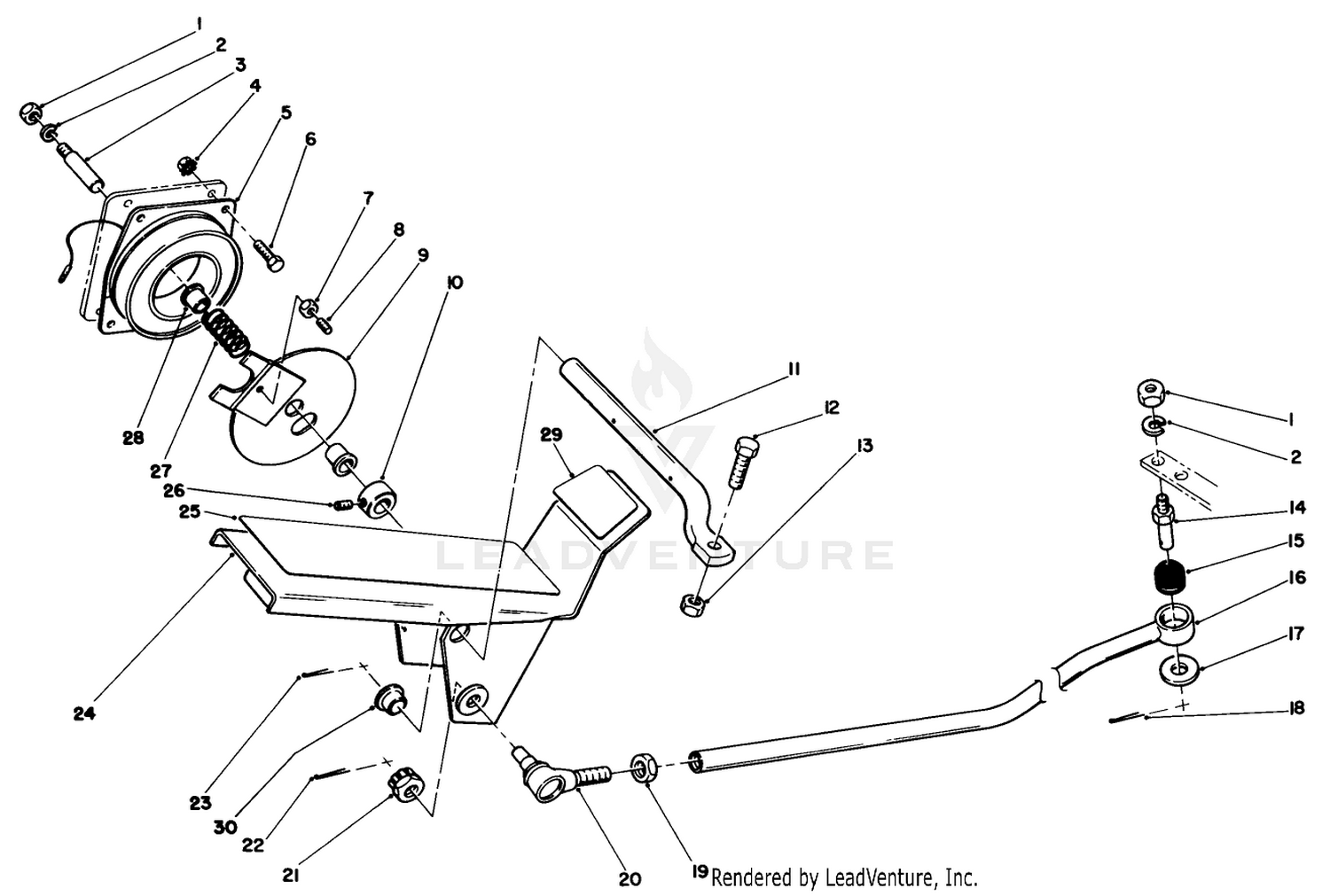 Traction Pedal  Cruise Control Assembly