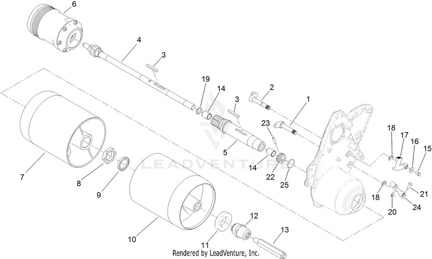 Differential and Traction Drum Assembly