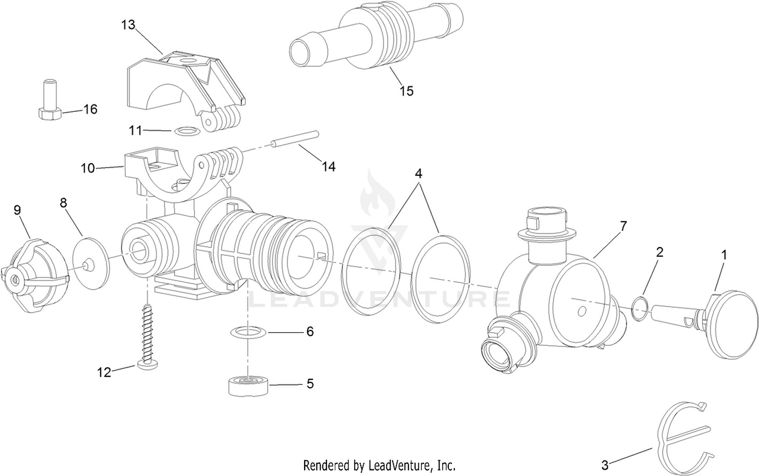 Double Turret Body Assembly No. 108-3727