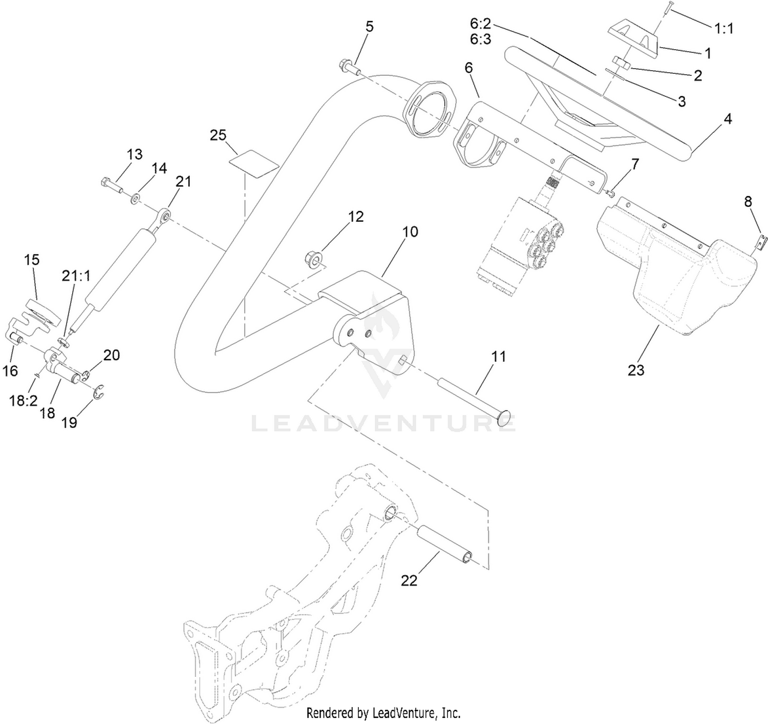 Steering Arm and Adjuster Assembly