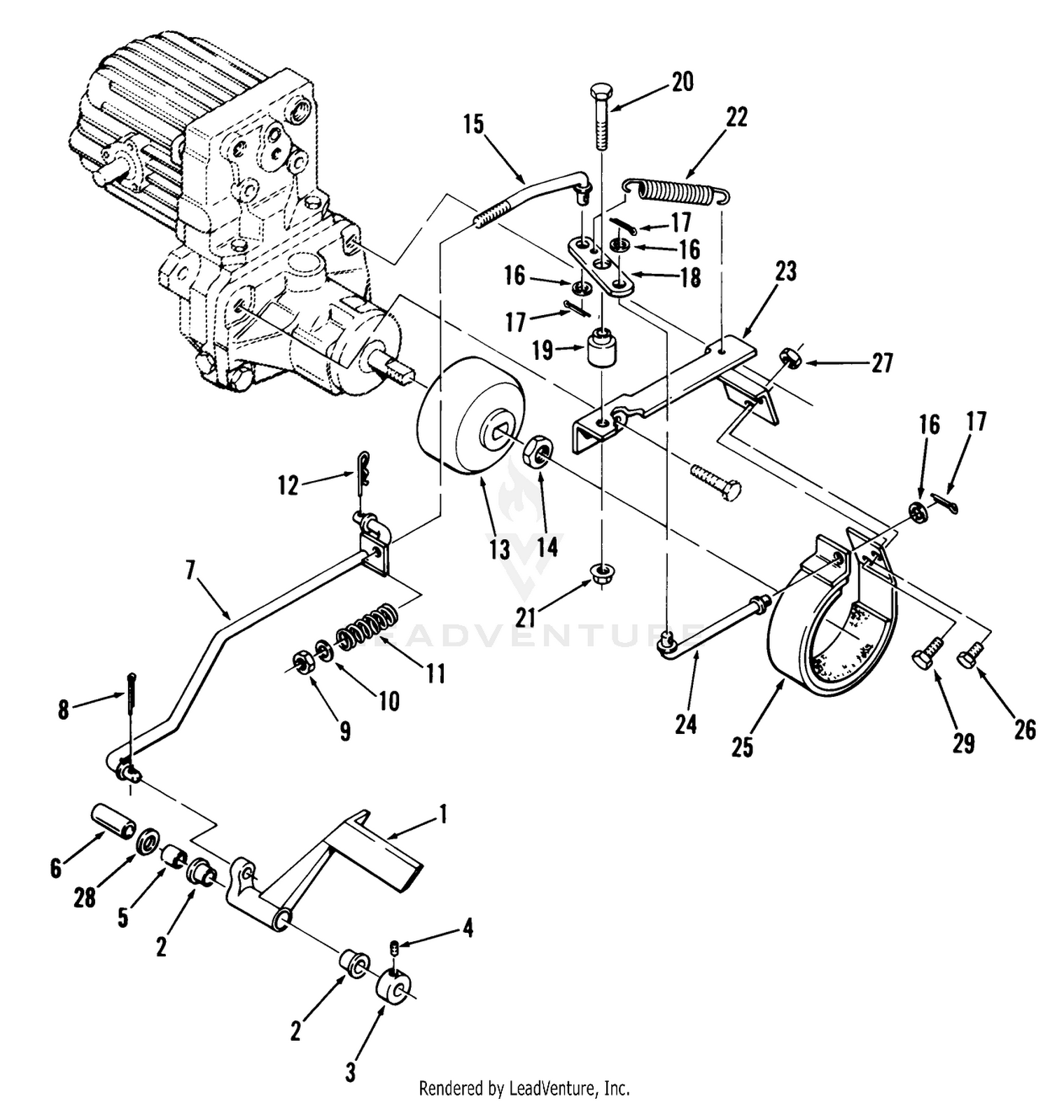 Clutch, Brake And Speed Control Linkage 3