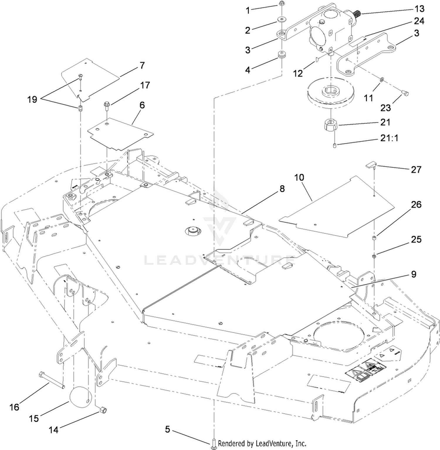 Cover and Gearbox Assembly