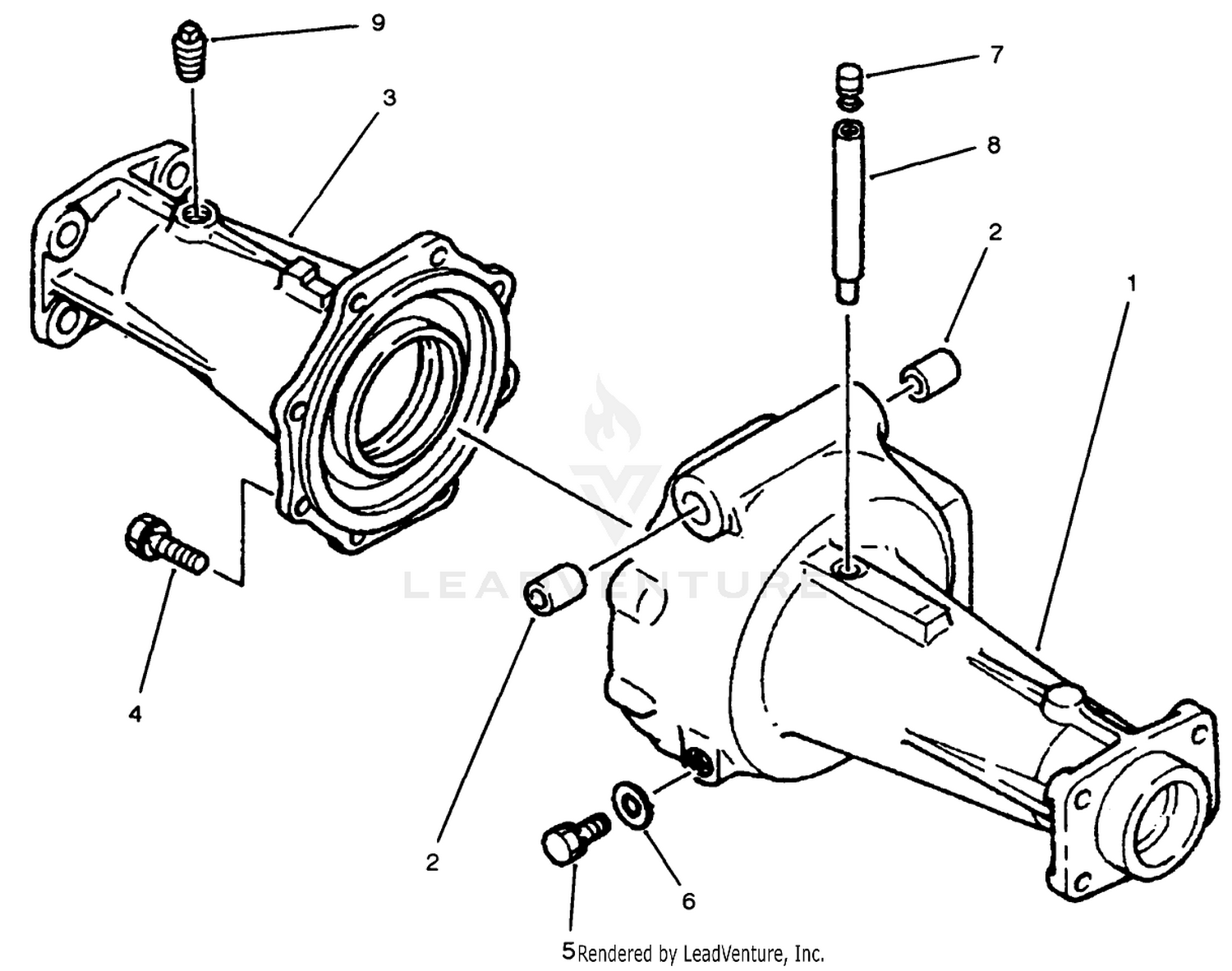 Axle Housing Assembly Axle No. 74-5620 (model No. 30455 Only)
