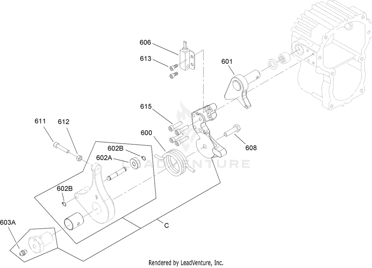 Neutral Return Arm Assembly  Transmission Assembly No. 108-1355