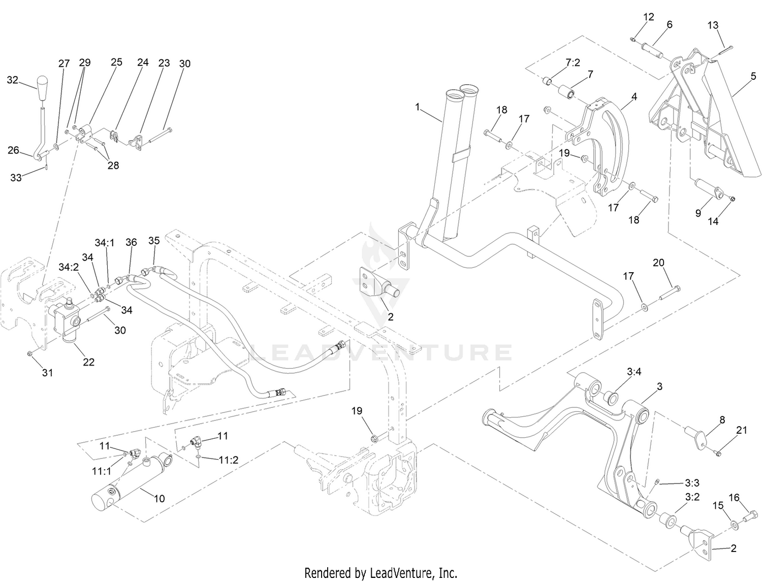 Rear Lift and Lift Circuit Assembly