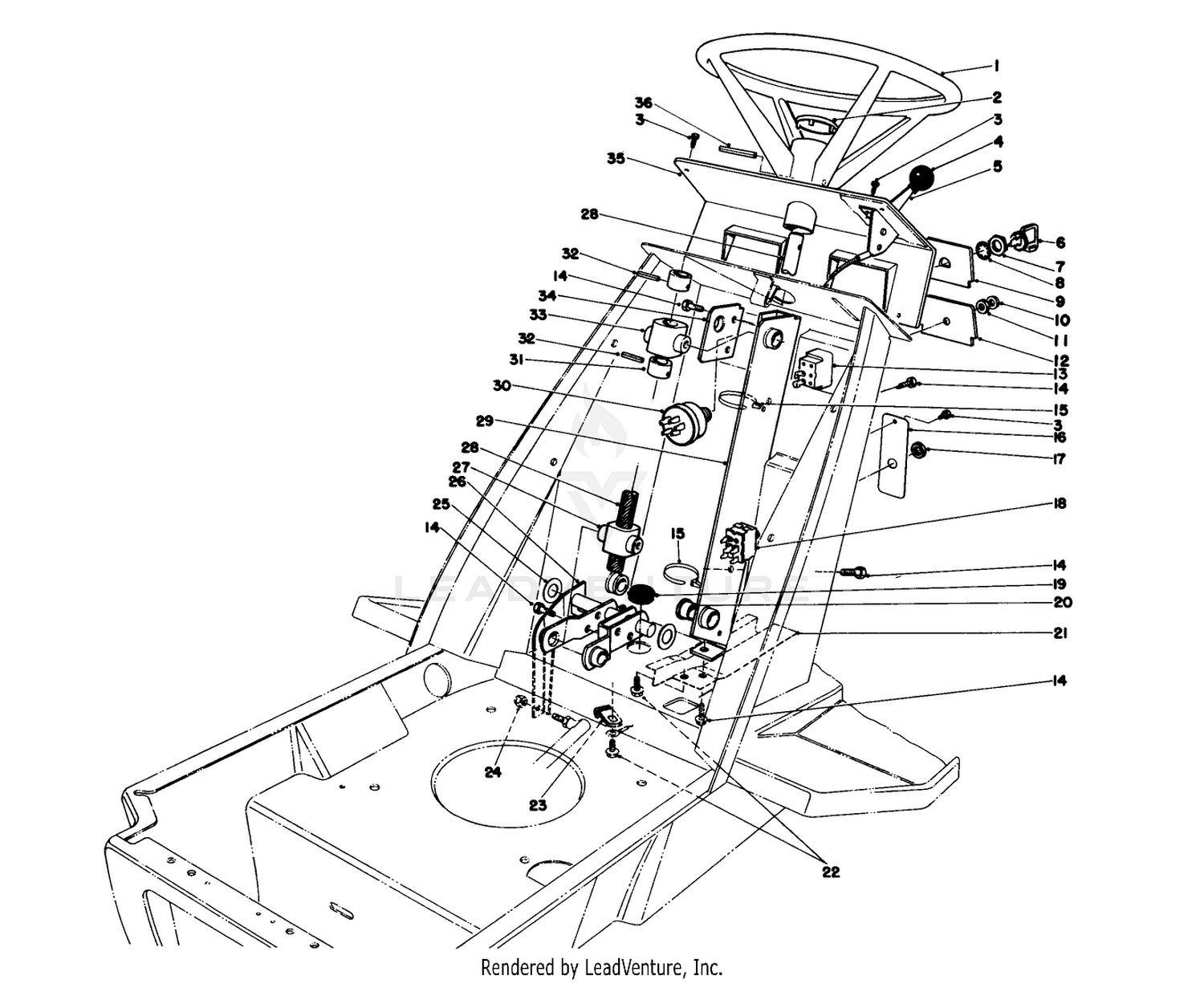 Steering Wheel  Dash Assembly