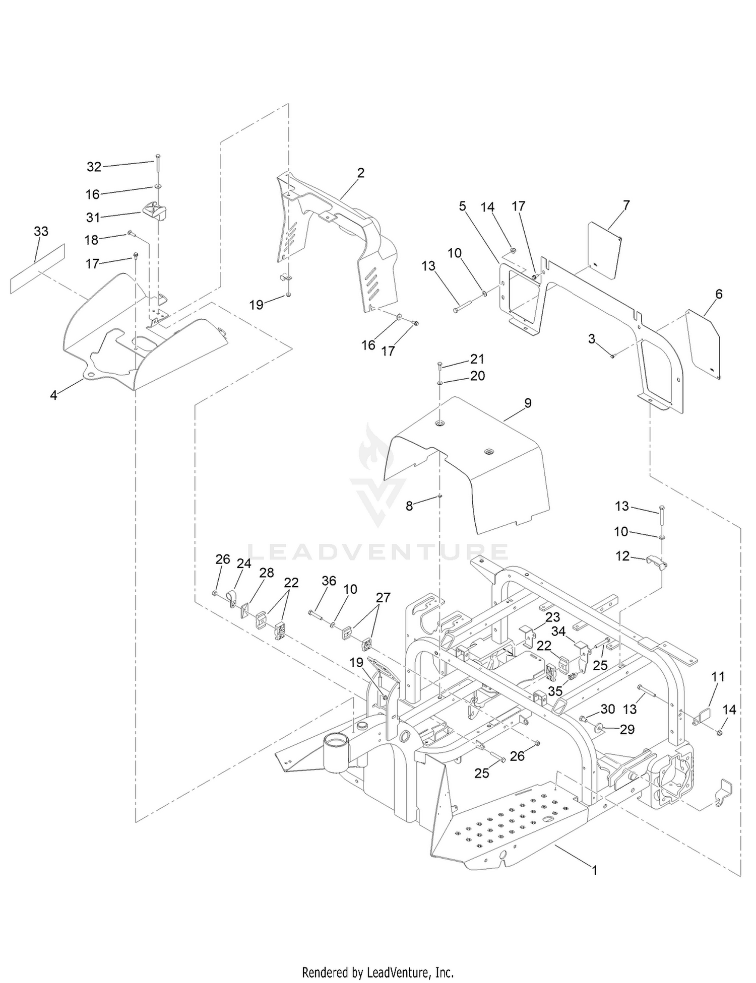 Frame and Shroud Assembly