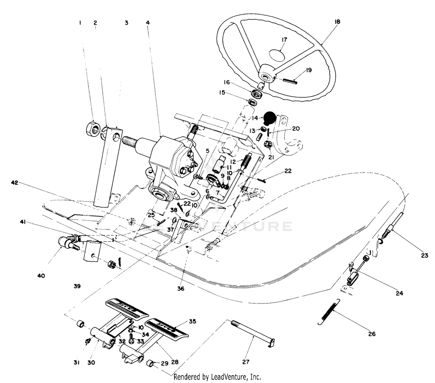 Pedals And Steering Wheel Assembly