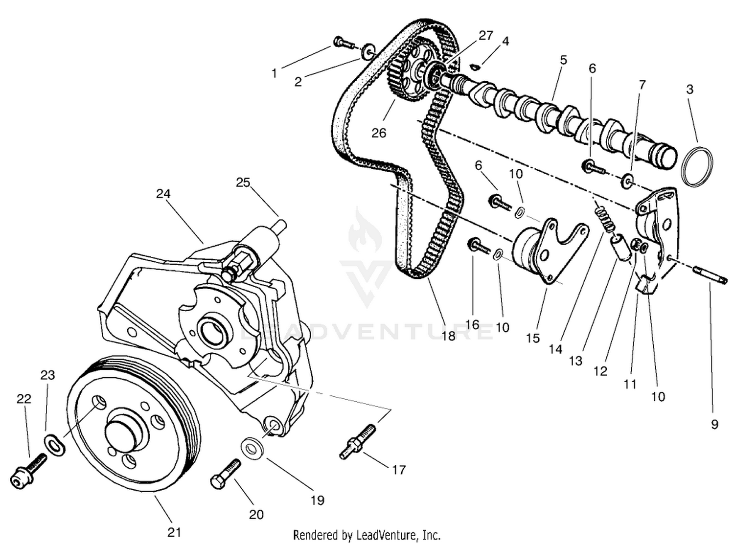 Camshaft  Fan Support Assembly