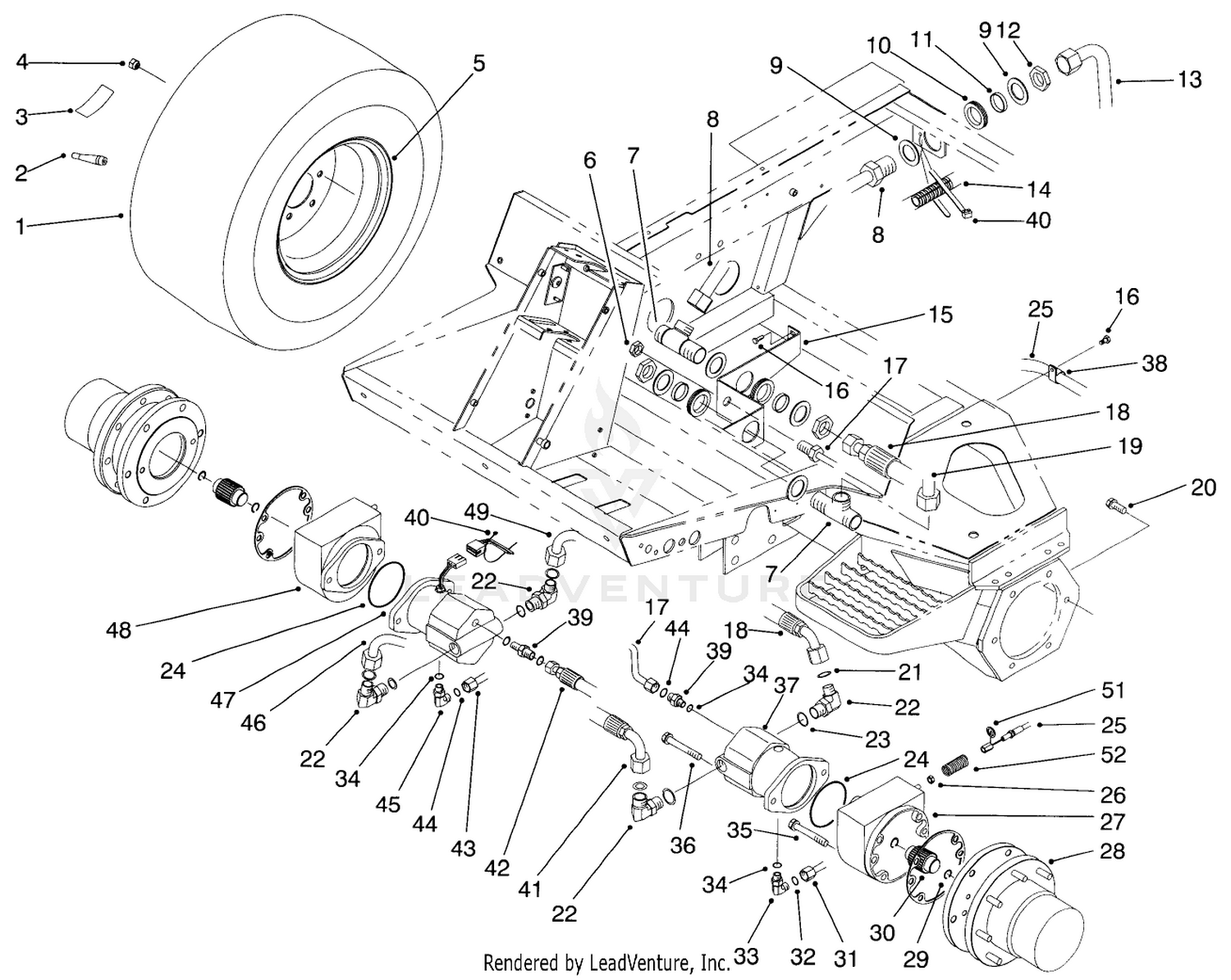 Front Hydraulic Drive  Brake Assembly